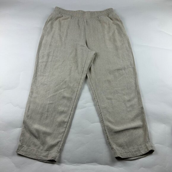 Old Navy Flax Linen Blend High Rise Straight Leg Lounge Pant L - Picture 1 of 7